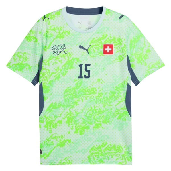 Günstige Schweiz Djibril Sow 15 Herrentrikot Auswärts WM 2026 Kurzarm