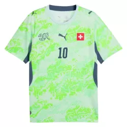 Günstige Schweiz Granit Xhaka 10 Herrentrikot Auswärts WM 2026 Kurzarm