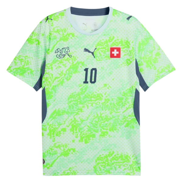 Günstige Schweiz Granit Xhaka 10 Herrentrikot Auswärts WM 2026 Kurzarm