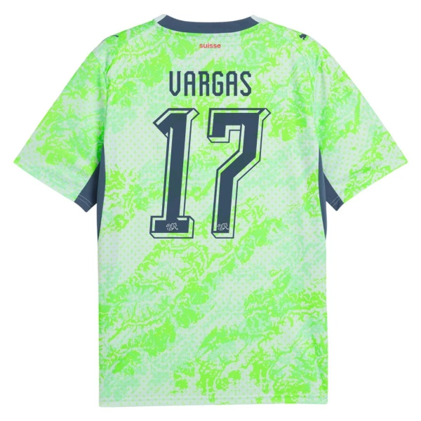 Günstige Schweiz Vargas 17 Herrentrikot Auswärts WM 2026 Kurzarm Günstige Schweiz Vargas 17 Herrentrikot Auswärts WM 2026 Kurzarm