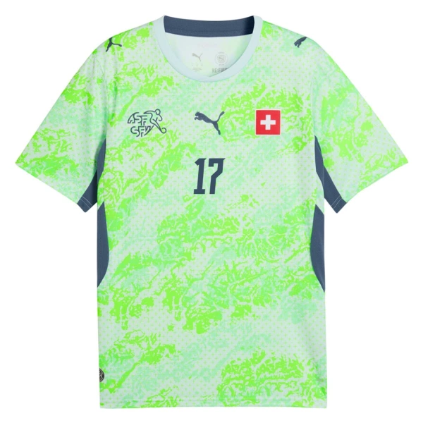 Günstige Schweiz Vargas 17 Herrentrikot Auswärts WM 2026 Kurzarm