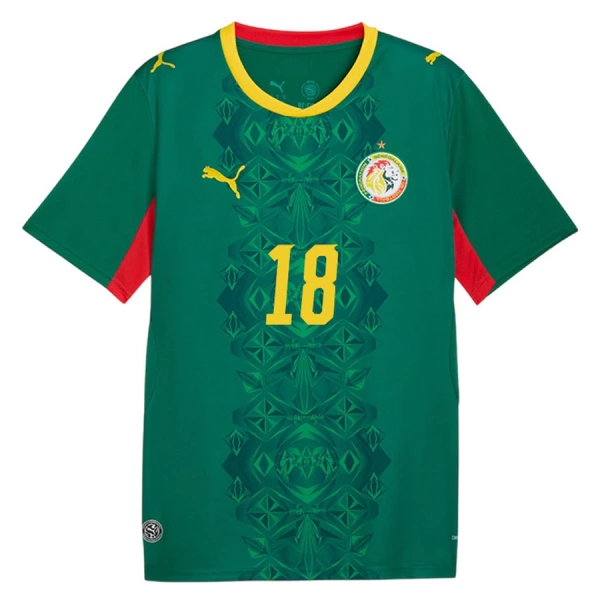 Günstige Senegal Sarr 18 Herrentrikot Auswärts WM 2026 Kurzarm