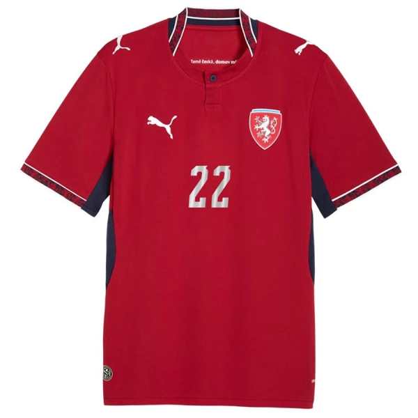 Günstige Tschechische Republik Soucek 22 Herrentrikot Heim WM 2026 Kurzarm