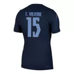 Günstige Uruguay Federico Valverde 15 Herrentrikot Auswärts WM 2026 Kurzarm