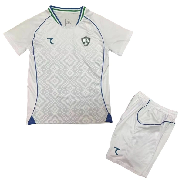 Günstige Uzbekistan Kindertrikot Auswärts WM 2026 Kurzarm