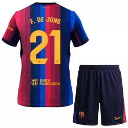 Günstige FC Barcelona Frenkie de Jong 21 Kindertrikot Heim 2026/27 Kurzarm Günstige FC Barcelona Frenkie de Jong 21 Kindertrikot Heim 2026/27 Kurzarm