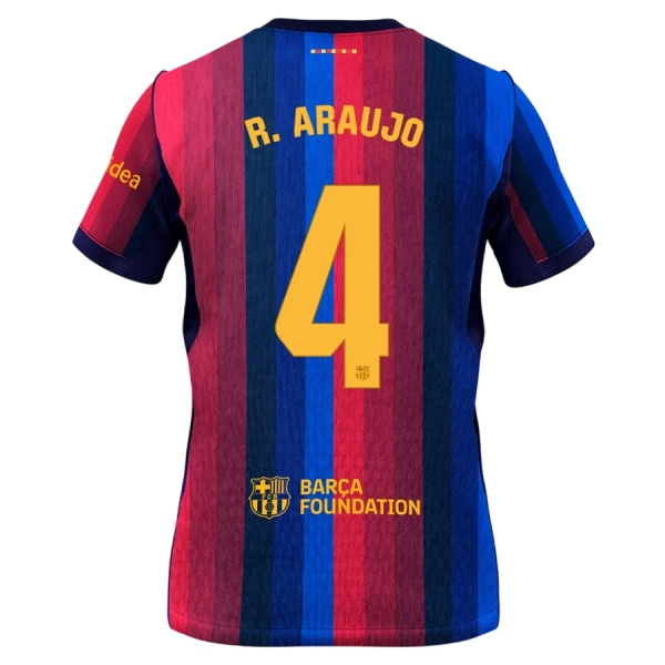 Günstige FC Barcelona R. Araujo 4 Herrentrikot Heim 2026/27 Kurzarm Günstige FC Barcelona R. Araujo 4 Herrentrikot Heim 2026/27 Kurzarm