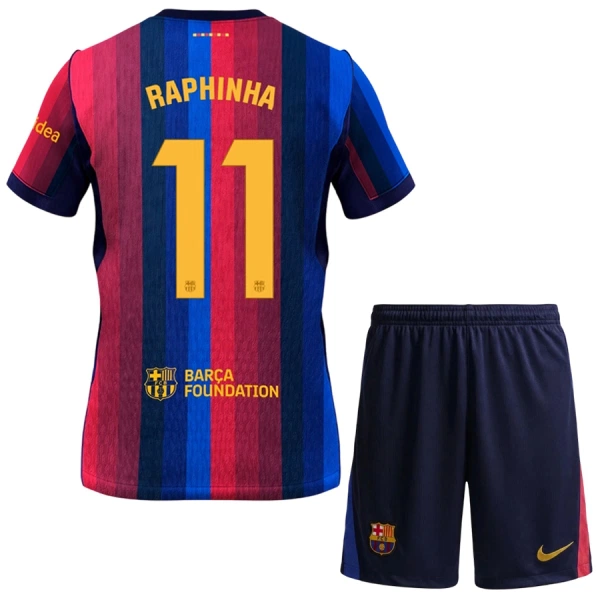 Günstige FC Barcelona Raphinha 11 Kindertrikot Heim 2026/27 Kurzarm Günstige FC Barcelona Raphinha 11 Kindertrikot Heim 2026/27 Kurzarm