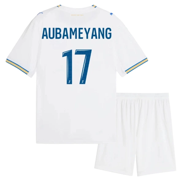 Günstige Olympique Marseille Aubameyang 17 Kindertrikot Heim 2026/27 Kurzarm Günstige Olympique Marseille Aubameyang 17 Kindertrikot Heim 2026/27 Kurzarm