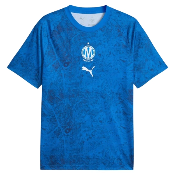 Günstige Olympique Marseille Pre-Match Herrentrikot 2026/27 Kurzarm Blaue Günstige Olympique Marseille Pre-Match Herrentrikot 2026/27 Kurzarm Blaue