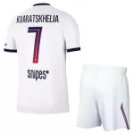 Günstige Paris Saint-Germain Kvaratskhelia 7 Kindertrikot Auswärts 2026/27 Kurzarm
