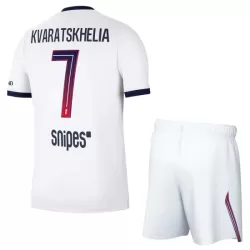 Günstige Paris Saint-Germain Kvaratskhelia 7 Kindertrikot Auswärts 2026/27 Kurzarm