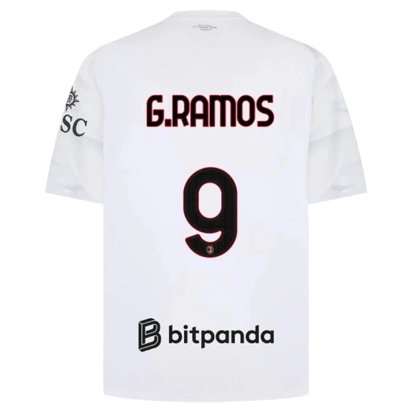 Günstige AC Mailand G. Ramos 9 Herrentrikot Auswärts 2026/27 Kurzarm Günstige AC Mailand G. Ramos 9 Herrentrikot Auswärts 2026/27 Kurzarm