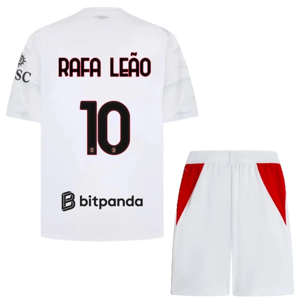 Günstige AC Mailand Rafael Leao 10 Kindertrikot Auswärts 2026/27 Kurzarm Günstige AC Mailand Rafael Leao 10 Kindertrikot Auswärts 2026/27 Kurzarm