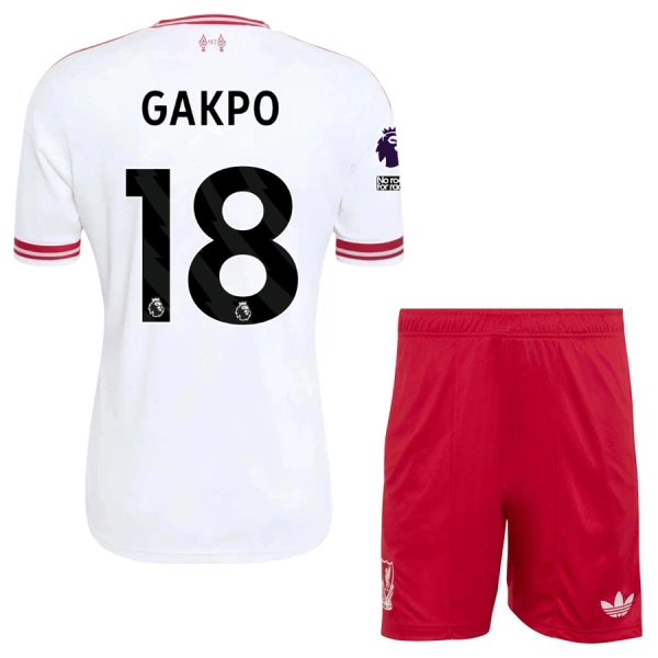 Günstige Liverpool Gakpo 18 Kindertrikot Auswärts 2026/27 Kurzarm Günstige Liverpool Gakpo 18 Kindertrikot Auswärts 2026/27 Kurzarm