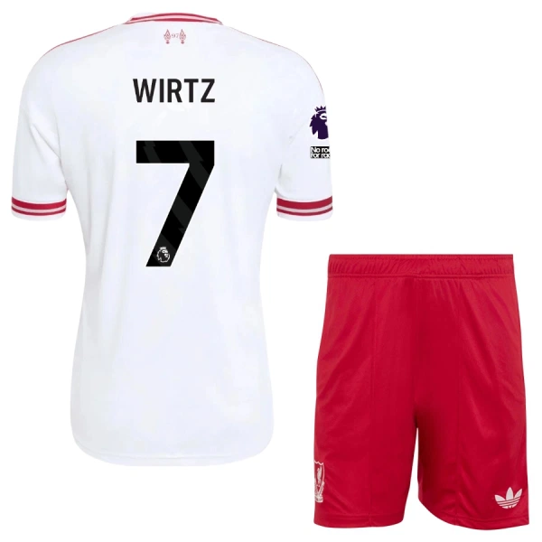 Günstige Liverpool Wirtz 7 Kindertrikot Auswärts 2026/27 Kurzarm Günstige Liverpool Wirtz 7 Kindertrikot Auswärts 2026/27 Kurzarm