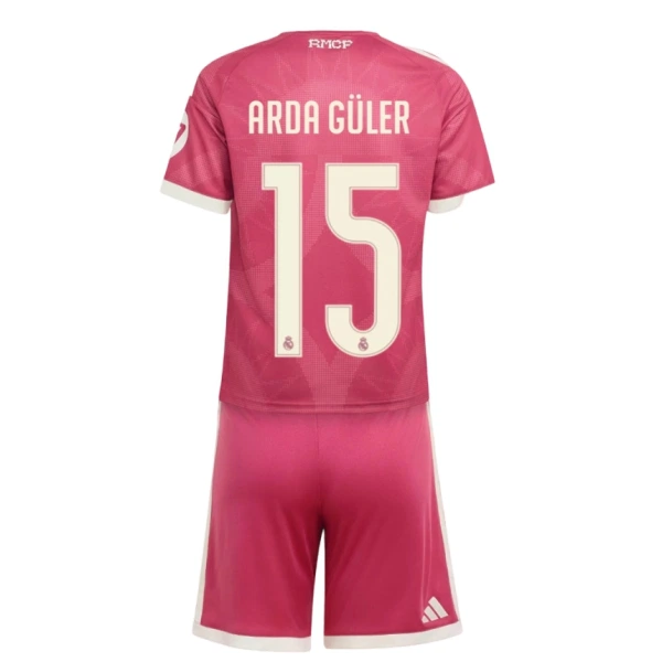 Günstige Real Madrid Arda Guler 15 Kindertrikot Ausweich 2026/27 Kurzarm Günstige Real Madrid Arda Guler 15 Kindertrikot Ausweich 2026/27 Kurzarm