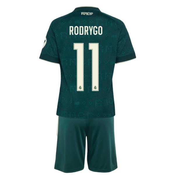 Günstige Real Madrid Rodrygo 11 Kindertrikot Auswärts 2026/27 Kurzarm Günstige Real Madrid Rodrygo 11 Kindertrikot Auswärts 2026/27 Kurzarm