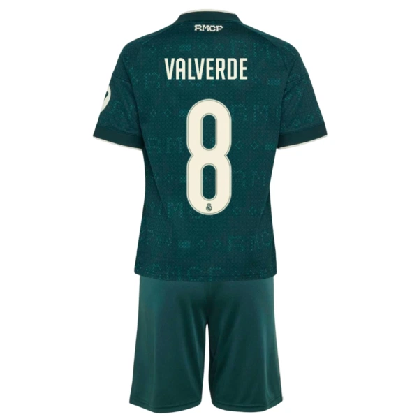 Günstige Real Madrid Valverde 8 Kindertrikot Auswärts 2026/27 Kurzarm Günstige Real Madrid Valverde 8 Kindertrikot Auswärts 2026/27 Kurzarm