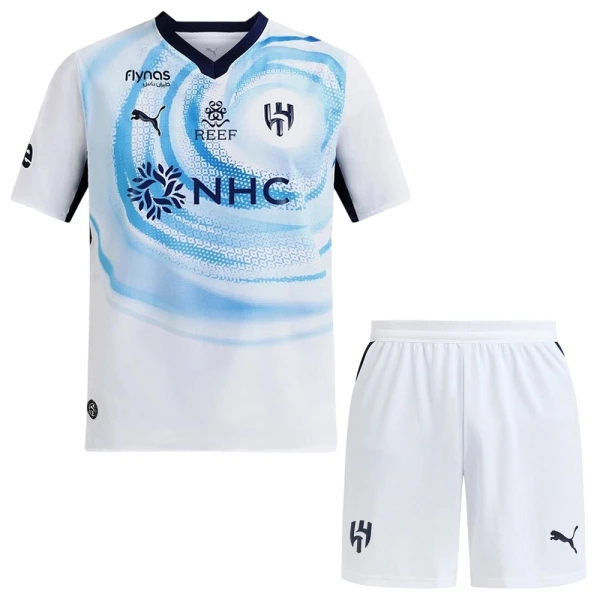 Günstige Al Hilal SFC Kindertrikot Auswärts 2026/27 Kurzarm Günstige Al Hilal SFC Kindertrikot Auswärts 2026/27 Kurzarm