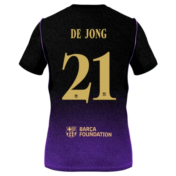 Günstige FC Barcelona Frenkie de Jong 21 Kindertrikot Auswärts 2026/27 Kurzarm