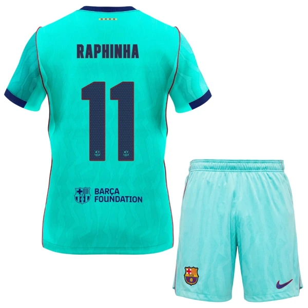 Günstige FC Barcelona Raphinha 11 Kindertrikot Ausweich 2026/27 Kurzarm