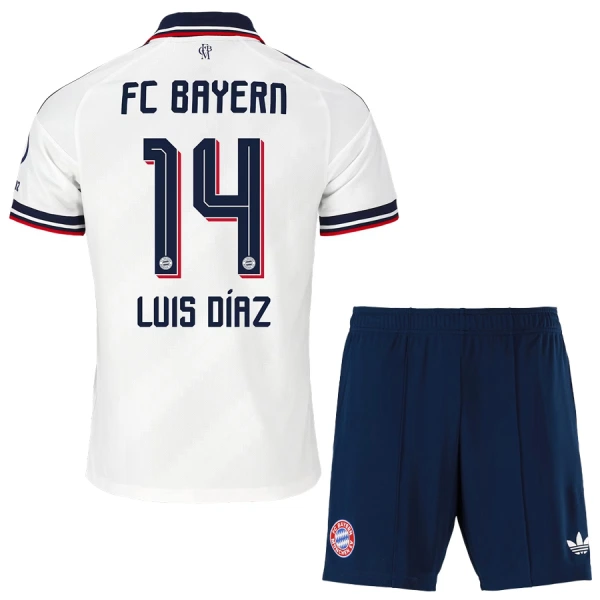 Günstige FC Bayern München Luis Diaz 14 Kindertrikot Auswärts 2026/27 Kurzarm Günstige FC Bayern München Luis Diaz 14 Kindertrikot Auswärts 2026/27 Kurzarm