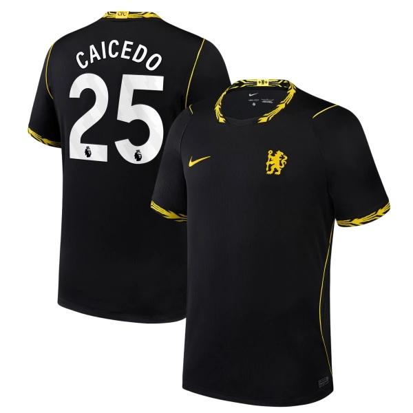 Günstige Chelsea Caicedo 25 Herrentrikot Auswärts 2026/27 Kurzarm Günstige Chelsea Caicedo 25 Herrentrikot Auswärts 2026/27 Kurzarm