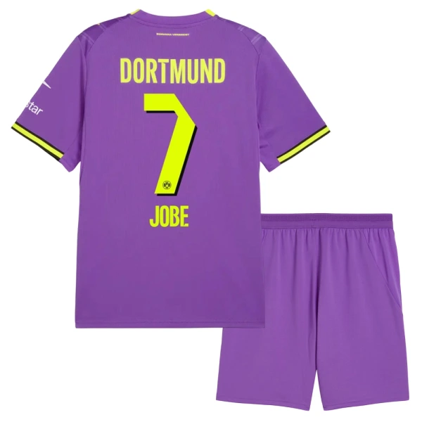Günstige Borussia Dortmund Jobe 7 Kindertrikot Ausweich 2026/27 Kurzarm Günstige Borussia Dortmund Jobe 7 Kindertrikot Ausweich 2026/27 Kurzarm