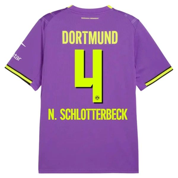 Günstige Borussia Dortmund N. Schlotterbeck 4 Herrentrikot Ausweich 2026/27 Kurzarm Günstige Borussia Dortmund N. Schlotterbeck 4 Herrentrikot Ausweich 2026/27 Kurzarm