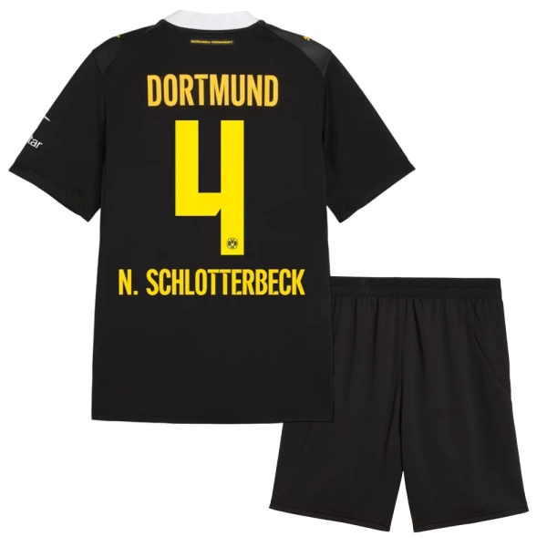 Günstige Borussia Dortmund N. Schlotterbeck 4 Kindertrikot Auswärts 2026/27 Kurzarm