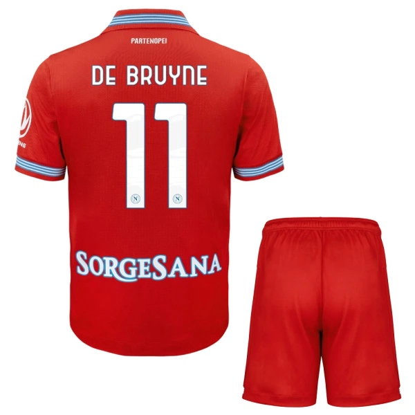 Günstige SSC Neapel De Bruyne 11 Kindertrikot Ausweich 2026/27 Kurzarm Günstige SSC Neapel De Bruyne 11 Kindertrikot Ausweich 2026/27 Kurzarm