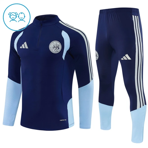 Ajax Trainingspullover Kinder 2026/27 Viertelreißverschluss Blaue Ajax Trainingspullover Kinder 2026/27 Viertelreißverschluss Blaue