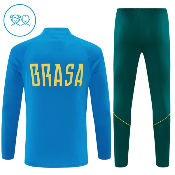 Brasilien Trainingspullover Kinder 2026/27 Viertelreißverschluss Blaue