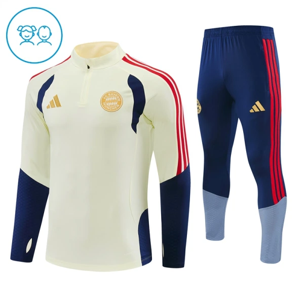 FC Bayern München Trainingspullover Kinder 2026/27 Viertelreißverschluss Weiße FC Bayern München Trainingspullover Kinder 2026/27 Viertelreißverschluss Weiße