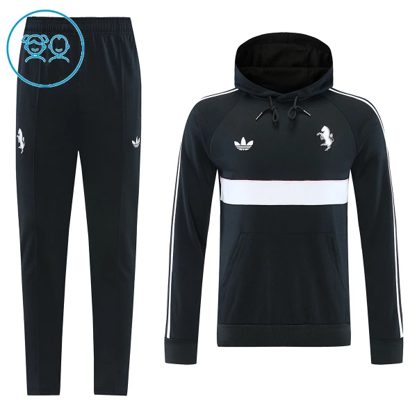 Juventus Turin Hoodie Trainingspullover Kinder 2026/27 Schwarze Juventus Turin Hoodie Trainingspullover Kinder 2026/27 Schwarze