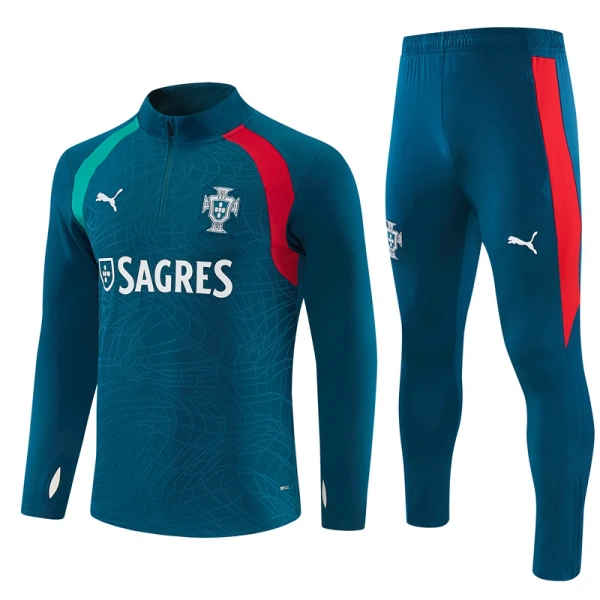 Portugal Trainingspullover 2026/27 Viertelreißverschluss Blaue Portugal Trainingspullover 2026/27 Viertelreißverschluss Blaue