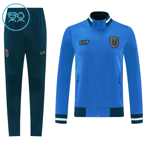SSC Neapel Trainingsjackenanzüge Kinder 2026/27 Blaue SSC Neapel Trainingsjackenanzüge Kinder 2026/27 Blaue
