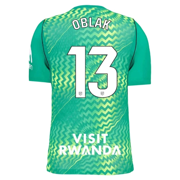 Günstige Atlético Madrid Oblak 13 Torwart Herrentrikot 2026/27 Kurzarm Grüne Günstige Atlético Madrid Oblak 13 Torwart Herrentrikot 2026/27 Kurzarm Grüne