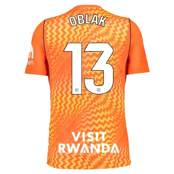 Günstige Atlético Madrid Oblak 13 Torwart Herrentrikot 2026/27 Kurzarm Orange
