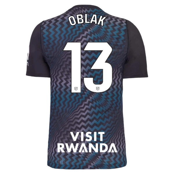 Günstige Atlético Madrid Oblak 13 Torwart Herrentrikot 2026/27 Kurzarm Schwarze