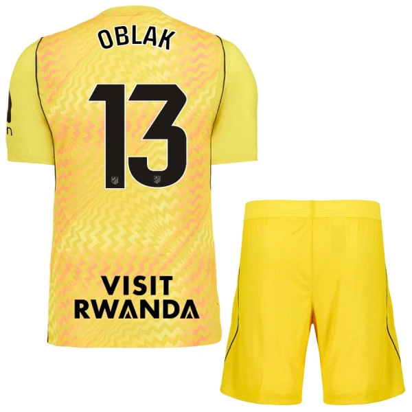 Günstige Atlético Madrid Oblak 13 Torwart Kindertrikot 2026/27 Kurzarm Gelbe Günstige Atlético Madrid Oblak 13 Torwart Kindertrikot 2026/27 Kurzarm Gelbe