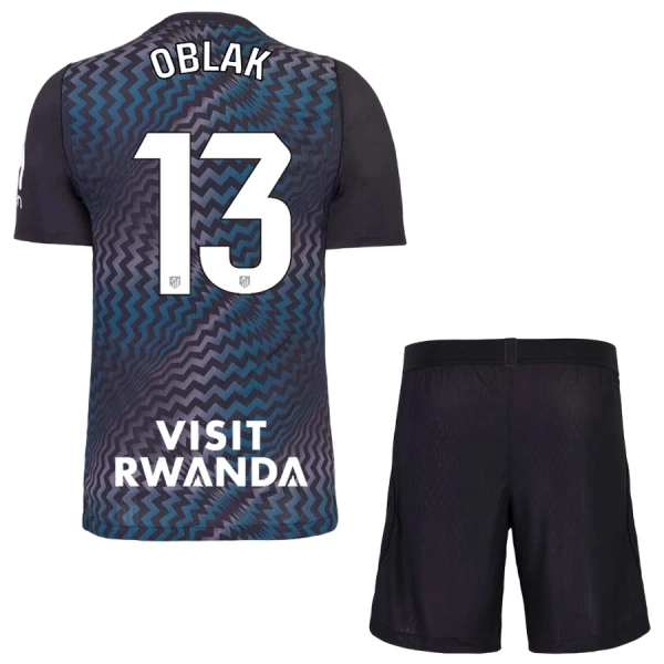 Günstige Atlético Madrid Oblak 13 Torwart Kindertrikot 2026/27 Kurzarm Schwarze