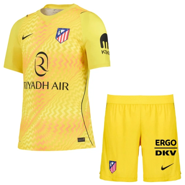 Günstige Atlético Madrid Torwart Kindertrikot 2026/27 Kurzarm Gelbe Günstige Atlético Madrid Torwart Kindertrikot 2026/27 Kurzarm Gelbe