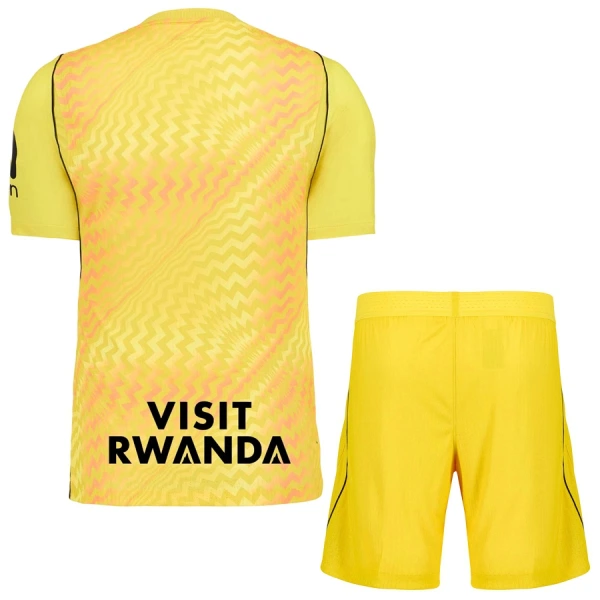 Günstige Atlético Madrid Torwart Kindertrikot 2026/27 Kurzarm Gelbe