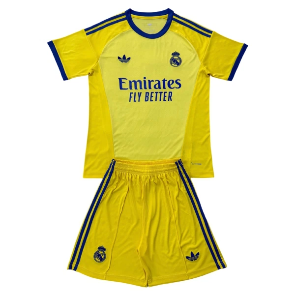 Günstige Real Madrid Torwart Kindertrikot 2026/27 Kurzarm Gelbe