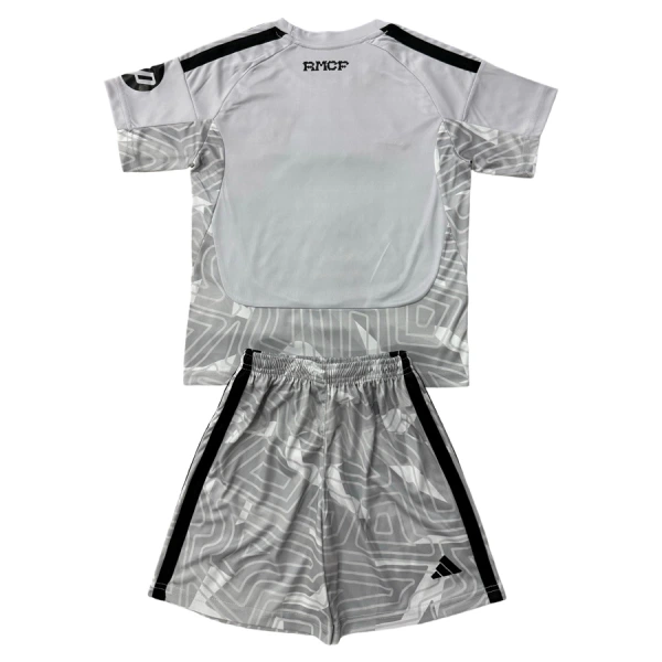 Günstige Real Madrid Torwart Kindertrikot 2026/27 Kurzarm Graue