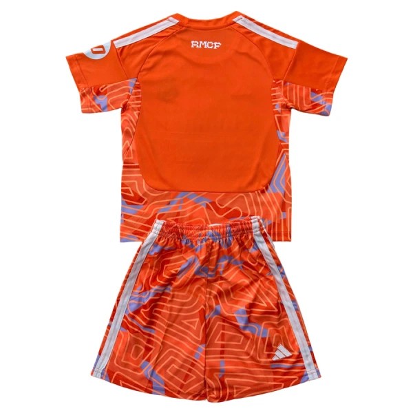 Günstige Real Madrid Torwart Kindertrikot 2026/27 Kurzarm Orange