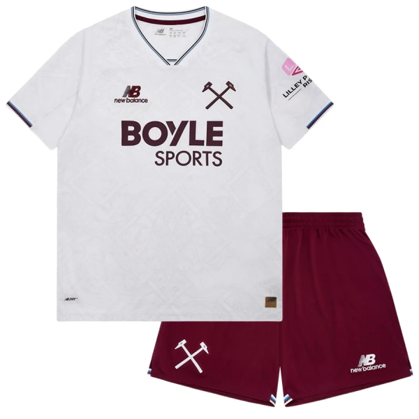 Günstige West Ham United Kindertrikot Auswärts 2026/27 Kurzarm Günstige West Ham United Kindertrikot Auswärts 2026/27 Kurzarm