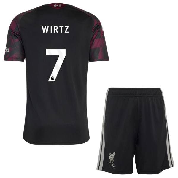 Günstige Liverpool Wirtz 7 Kindertrikot Ausweich 2026/27 Kurzarm Günstige Liverpool Wirtz 7 Kindertrikot Ausweich 2026/27 Kurzarm